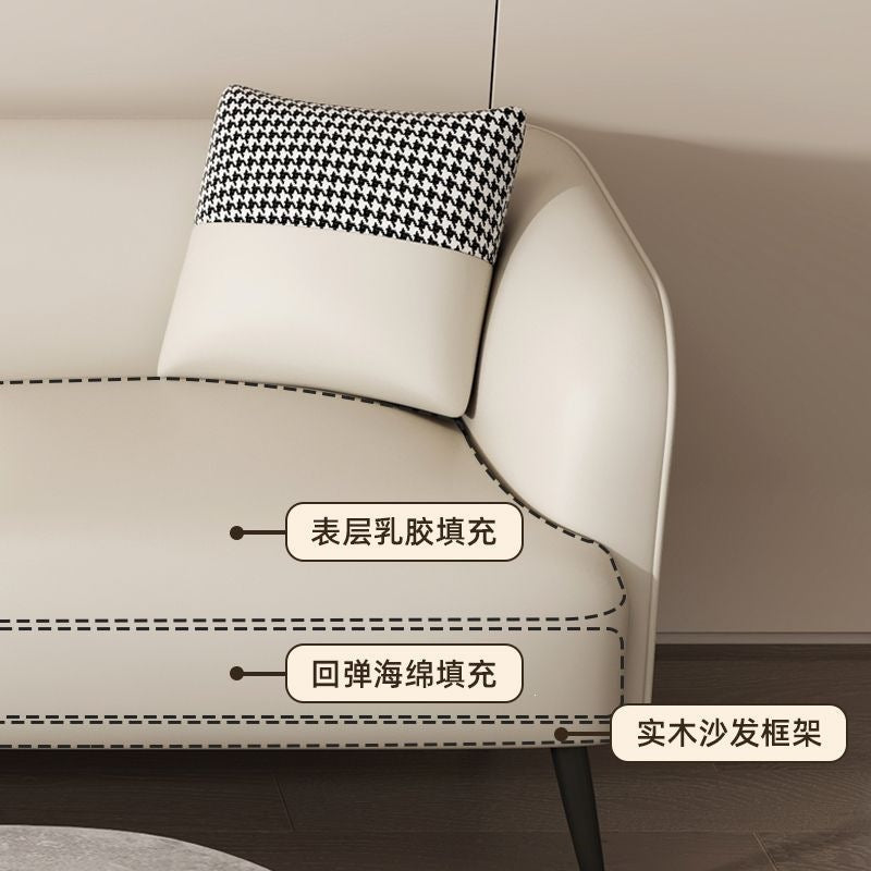 Fully assembled technical fabric sofa small apartment scandinavian double two or three people living room rental apartment popular style simple