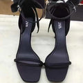 Za2024summernew arrival high-heeled one-piece back heel bowsfashionfashionoutwear women's sandals