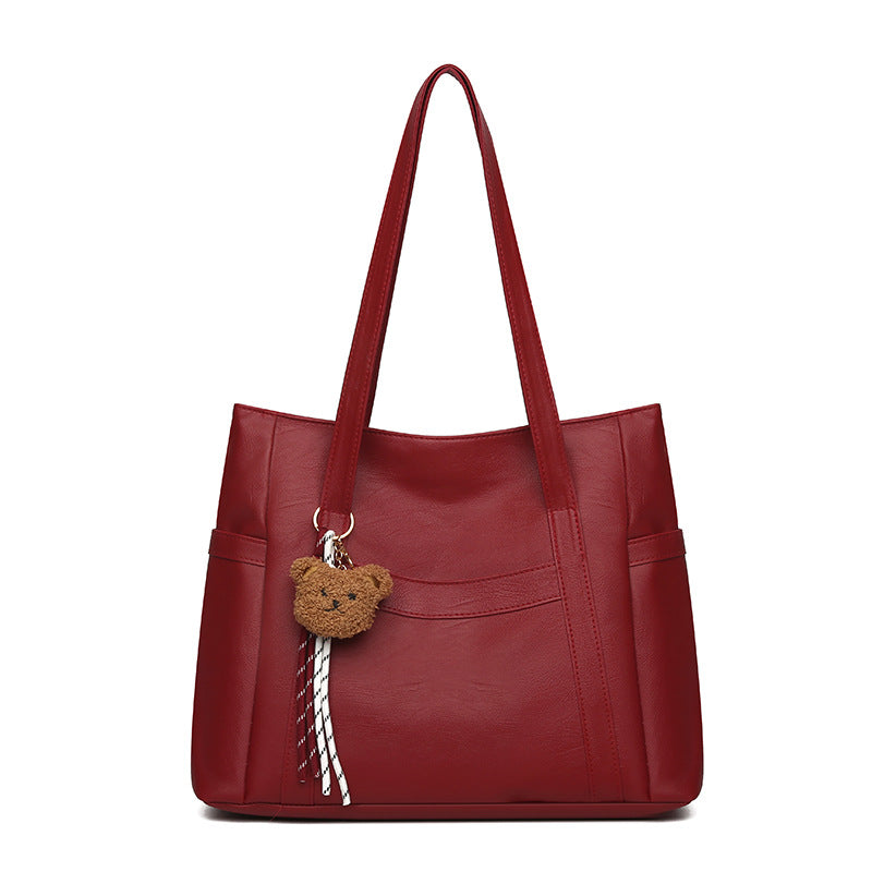 Large capacity fashionable versatile tote bag for women - 2026 spring retro new style casual commuter shoulder bag