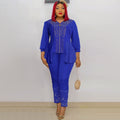 Aliexpress  style slim-fit office lady two-piece set: top and pants, european and american  foreign trade plus size women's clothing