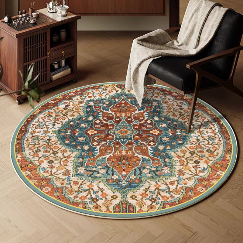 retro round for home living room sofa coffee table carpet imitation cashmere hanging basket foot mat persian bedroom bedside blanket