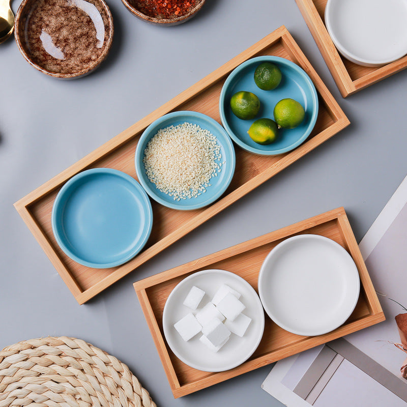 Flavor plate combination ceramic seasoning plate sauce small plate for home cold dish plate snack plate tray wholesale food grade