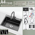 Nojo sink large single slot double slot modified single slot thickened sus304 stainless steel kitchen sink on the table middle and lower