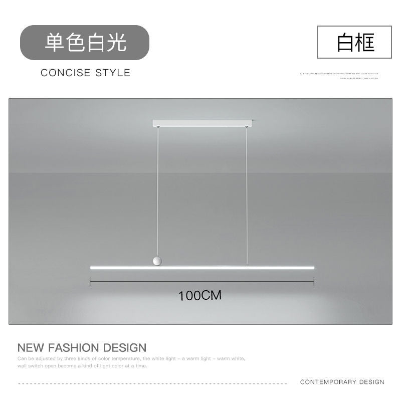 Creative restaurant light led chandelier simple modern master bedroom light long dining table bar Zhongshan Lighting Direct Sales Factory