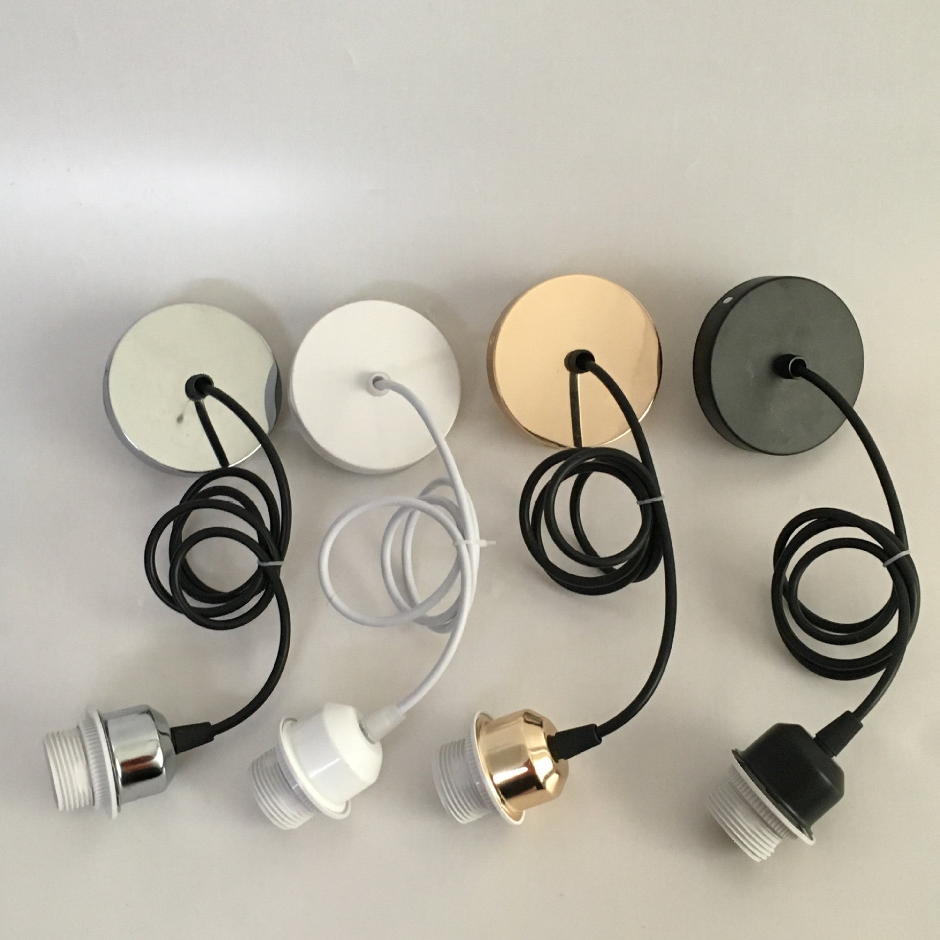 E27 full-tooth lamp holder 2 meters, lamp shade, lamp holder, lighting fixture, LED light bulb with ceiling plate, chandelier accessories, hanging wire