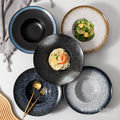 Japanese-style ceramic straw hat plate - hotel & restaurant pasta plate, large soup plate, home dinner plate, display plate - wholesale