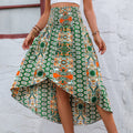 Pre-sale 92127#  cross-border women's light and elegant retro floral irregular skirt for women