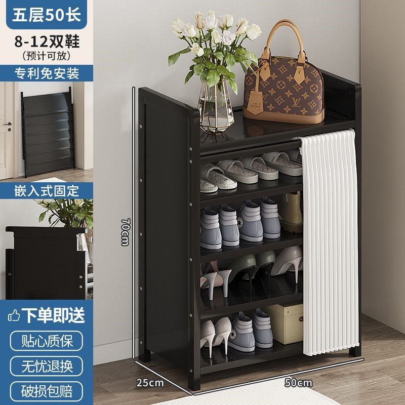Shoe rack, installation-free, foldable, for home, doorway, entrance, dormitory, rental house, storage, simple and space-saving shoe cabinet