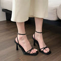 Women's thong sandals - new summer 2025 collection: stiletto heels, white, perfect with dresses, comfortable and trendy high heels