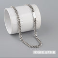 Jackson wang's same titanium steel cuban necklace cross-border fashion men's trendy brand clavicle chain accessories necklace stainless steel jewelry