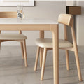 Nordic solid wood slate dining table and chair modern casual log for homeaccessible luxury high-end small apartment cream style dining table