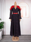 european and american  cross-border e-commerce new hepburn retro french style women's plus size polka dot dress