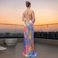C7351 cross-border   fashion women's sexy spaghetti strap sequin bodycon sleeveless dress