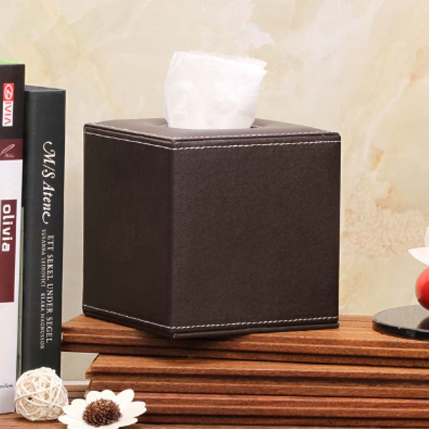 Creative household leather roll paper tube Fashion hotel tissue tube Living room roll paper storage tube Extraction tissue box