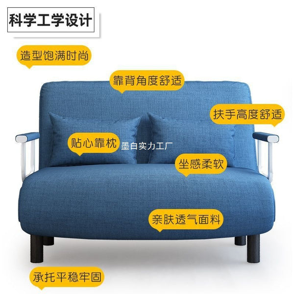 Foldable sofa bed integrated dual-purpose Internet celebrity sofa single small apartment leisure simple sofa fabric sofa bed