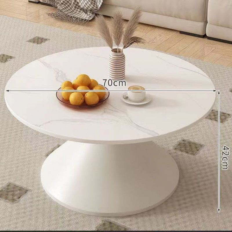 Cream style slate coffee table round living room for home small apartment b&b popular table modern normcore combination coffee table