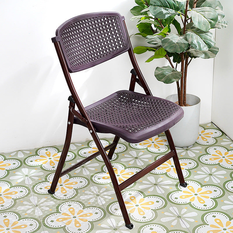 Business office plastic folding chair, exhibition rental hollow backrest foldable computer chair training chair, wholesale