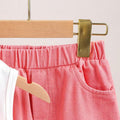 Children'sclothingsummer patch bow sleeveless tops+pink ripped denim pants set
