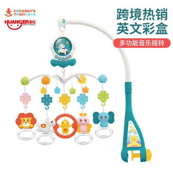 Cross-border  crib bell toy 0-18 months newborn unicorn music spinning to soothe bedside bell