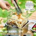 Creative multifunctional pot outdoor portable fruit box for home square fryer with frying basket crisper box can be personalized