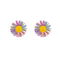 Milky soft, woven raffia daisy flower earrings for women. statement beach earrings designed to flatter the face with a touch of high-end elegance
