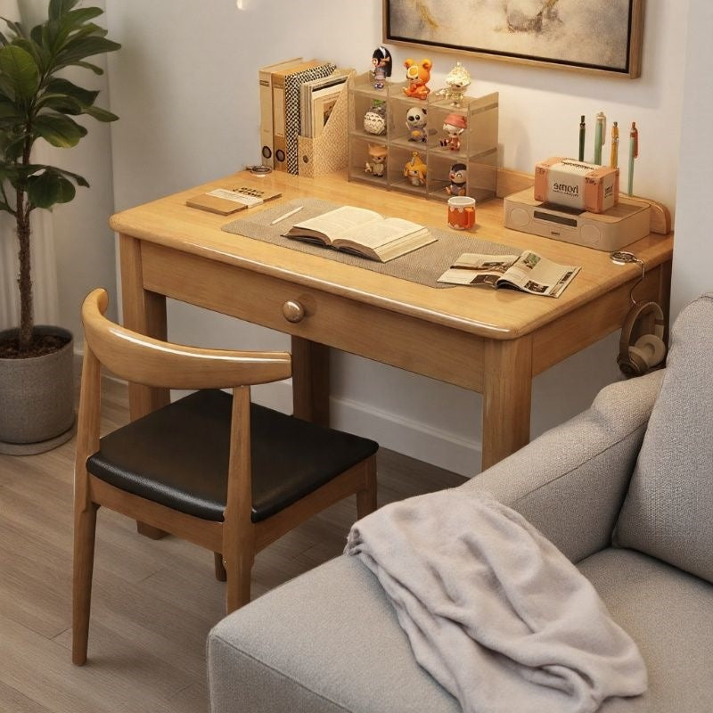 Solid wood desk home office desk 70/80/90cm writing desk bedroom student study table small apartment computer desk
