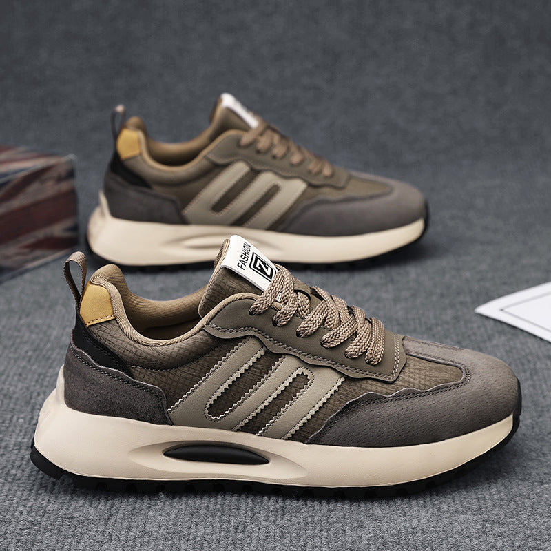 Men's spring new arrivals: argan shoes, trendy sneakers, men's leather running shoes, lightweight soft-soled athletic casual shoes for men