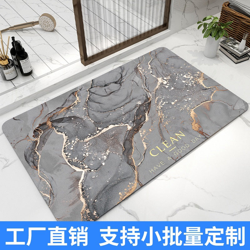 Soft diatom mud bathroom absorbent floor mat non-slip quick-drying foot mat toilet toilet door mat toilet carpet