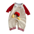 Spring autum style baby boy baby suit suspender two-piece set jumpsuit super cute k-style spring style outing climbing suit