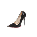 Plus size sexy color block european and american high heels 2026 summer new collection stiletto pointed toe patent leather cross-border professional women's pumps