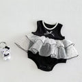 Summerk-style bag butt skirt for girls, k-style flower bud vest skirt for baby girls, summer puffy skirt, western style little black dress