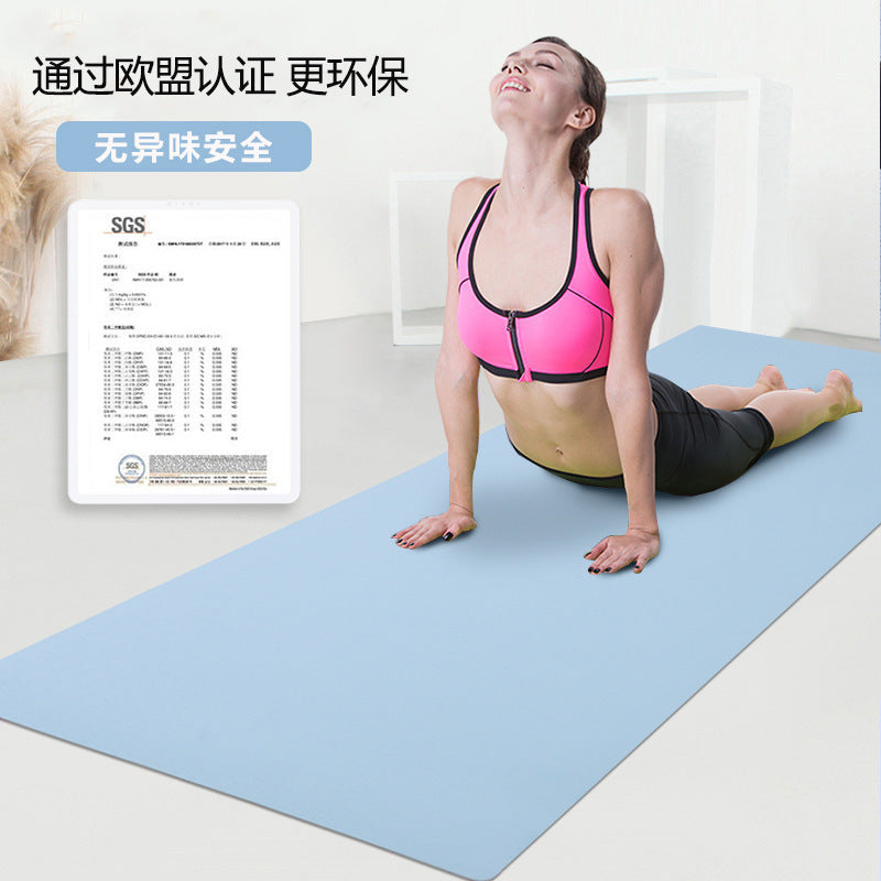 Tpe yoga mat manufacturer - silent pose lines, dance mat, professional anti-slip fitness mat for men - extra wide, extra thick, shock absorbing