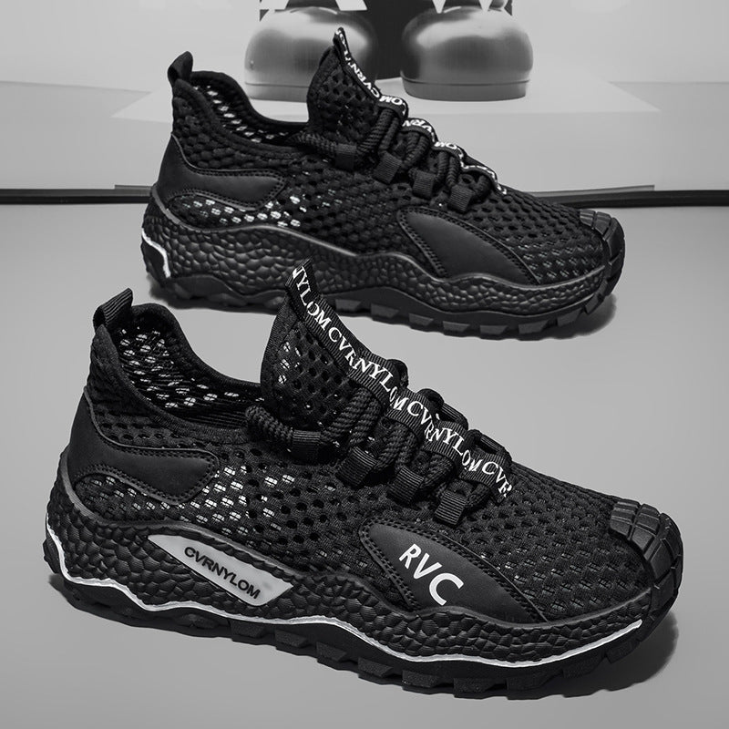 Men's shoes 2026 summer new breathable anti-odor hollow mesh lightweight versatile anti-slip casual sports trendy shoes