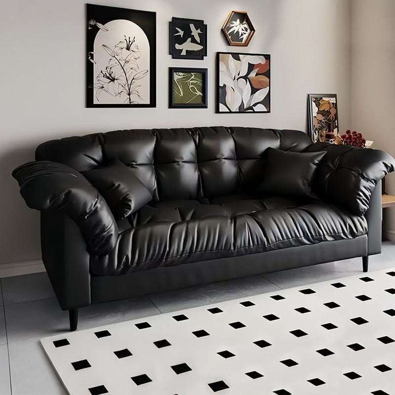 New fabric sofa for home, small apartment living room, double seater, rental property, modern minimalist straight-row lazy sofa
