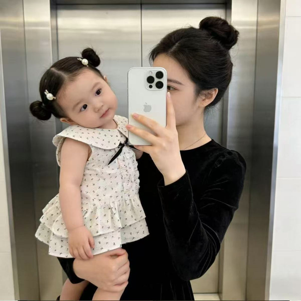 Summer infant cake skirt romper - korean style sleeveless bodysuit dress for baby girls - cute overalls