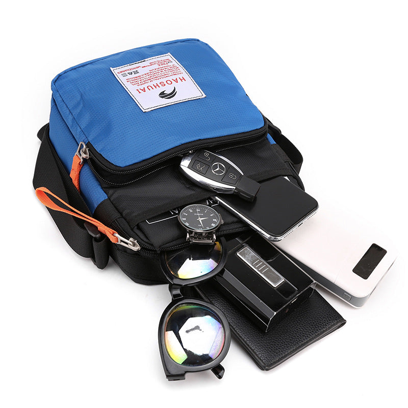 Cross-border new men and women messenger bag fashion casual shoulder bag sports bag outdoor waterproof satchel one piece delivery