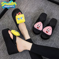 Spongebob squarepants 2025 spring/summer new soft sole flip-flops women's thong sandals for outdoor beach vacation