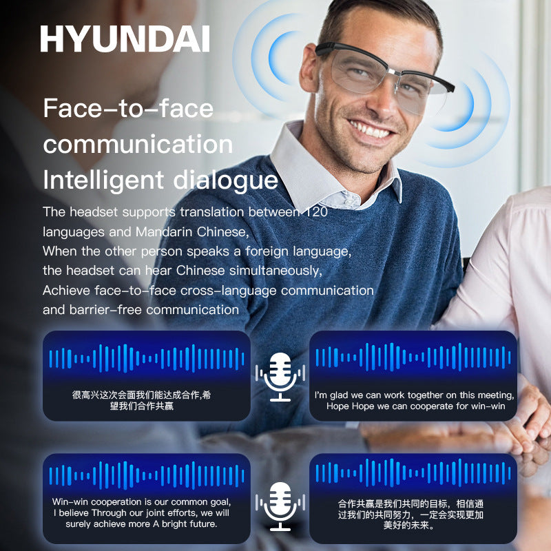 Modern sg21pro bluetooth smart ai glasses simultaneous interpretation 144 languages real-time wireless translation headset