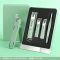 High-end stainless steel nail clippers, manicure tools, anti-splash boxed set - portable home use kit