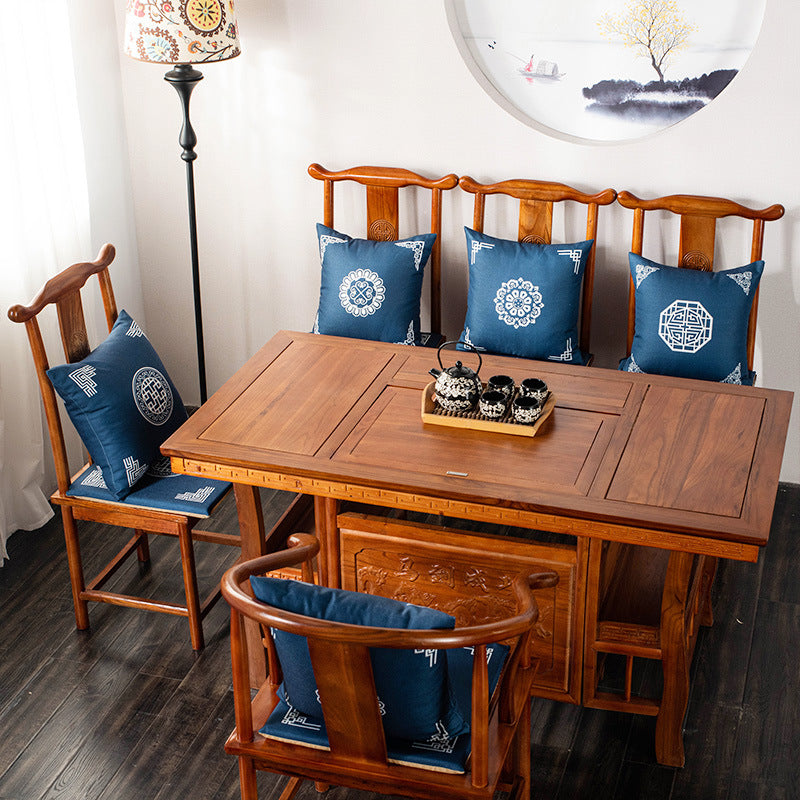New chinoiserie guochao cushion pillow tea table cushion living room sofa taishi chair armchair backrest for home cushion cushion