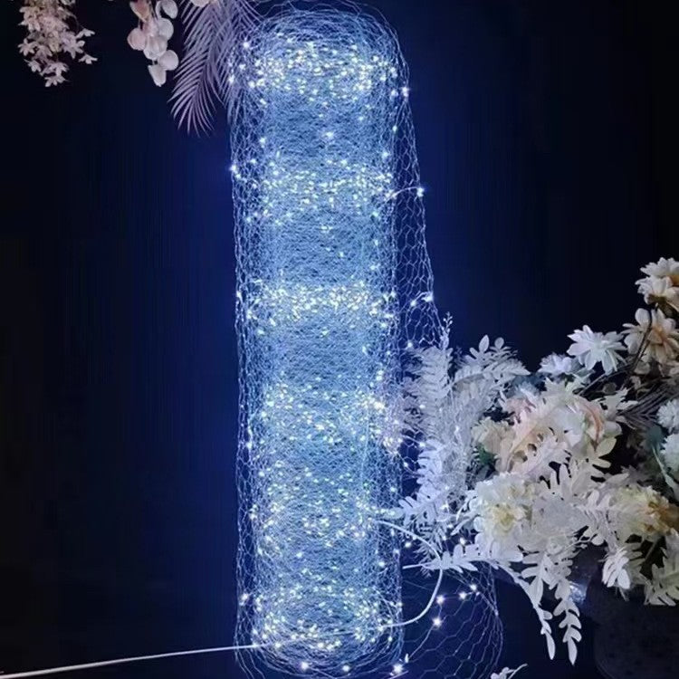 Wedding props Starry sky net lamp Fishing net lamp Gypsy star clearance wire hotel auditorium wedding arrangement Waterproof ceiling