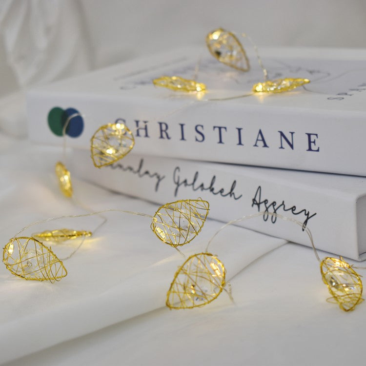 LED love copper wire string light Christmas party decoration battery box copper wire light holiday arrangement Bobo ball string light