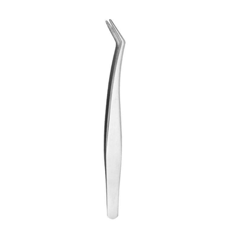 High-precision stainless steel eyelash tweezers for false eyelash application - beginner-friendly gold feather tweezers for lash artists