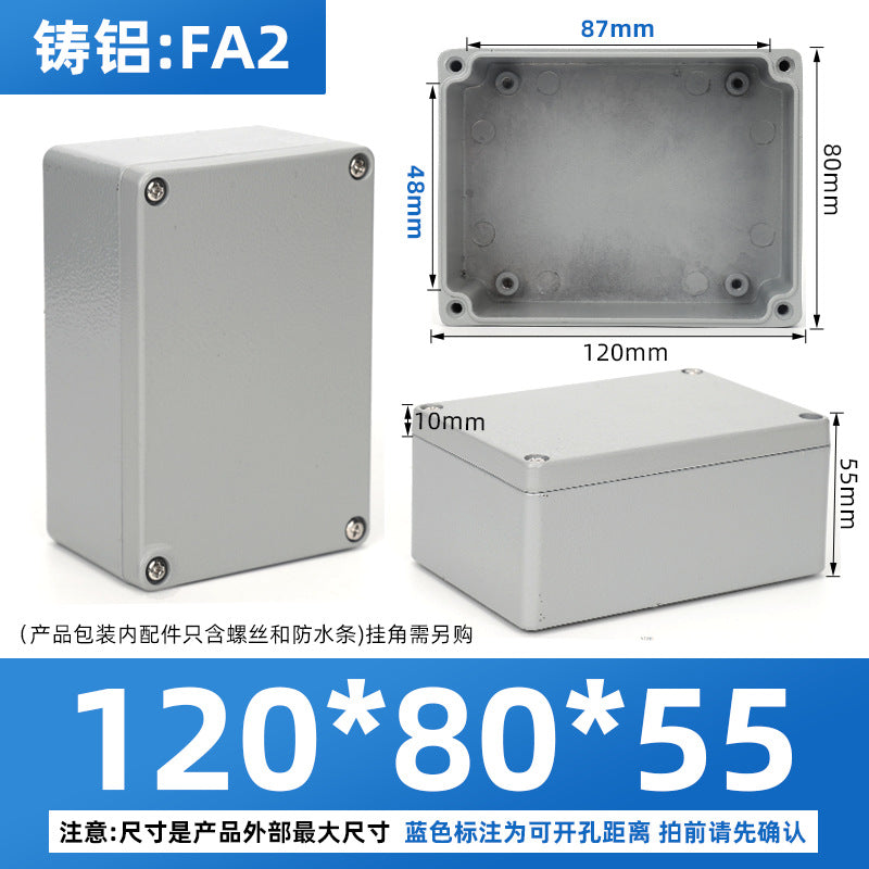Cast aluminum waterproof box Outdoor waterproof aluminum box Metal box Outdoor terminal box Button box Sealed aluminum waterproof junction box