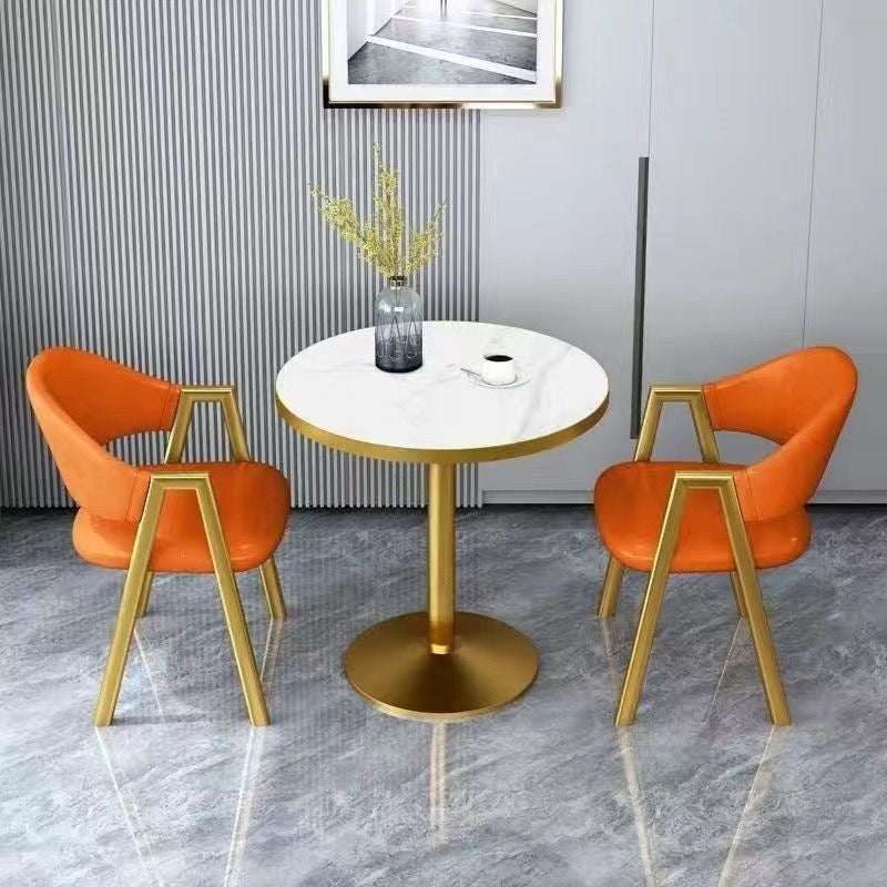 Nordic style negotiation table and chair combination, simple small apartment, milk tea balcony casual small round table, balcony tea table and chair