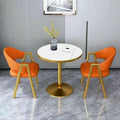 Nordic style negotiation table and chair combination, simple small apartment, milk tea balcony casual small round table, balcony tea table and chair