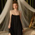 Plus size thin backless suspender skirt for women pure lust style fat mm home long nightgown sexy intimatessexy nightgown