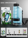 Blue [portable microscope] + battery + specimen