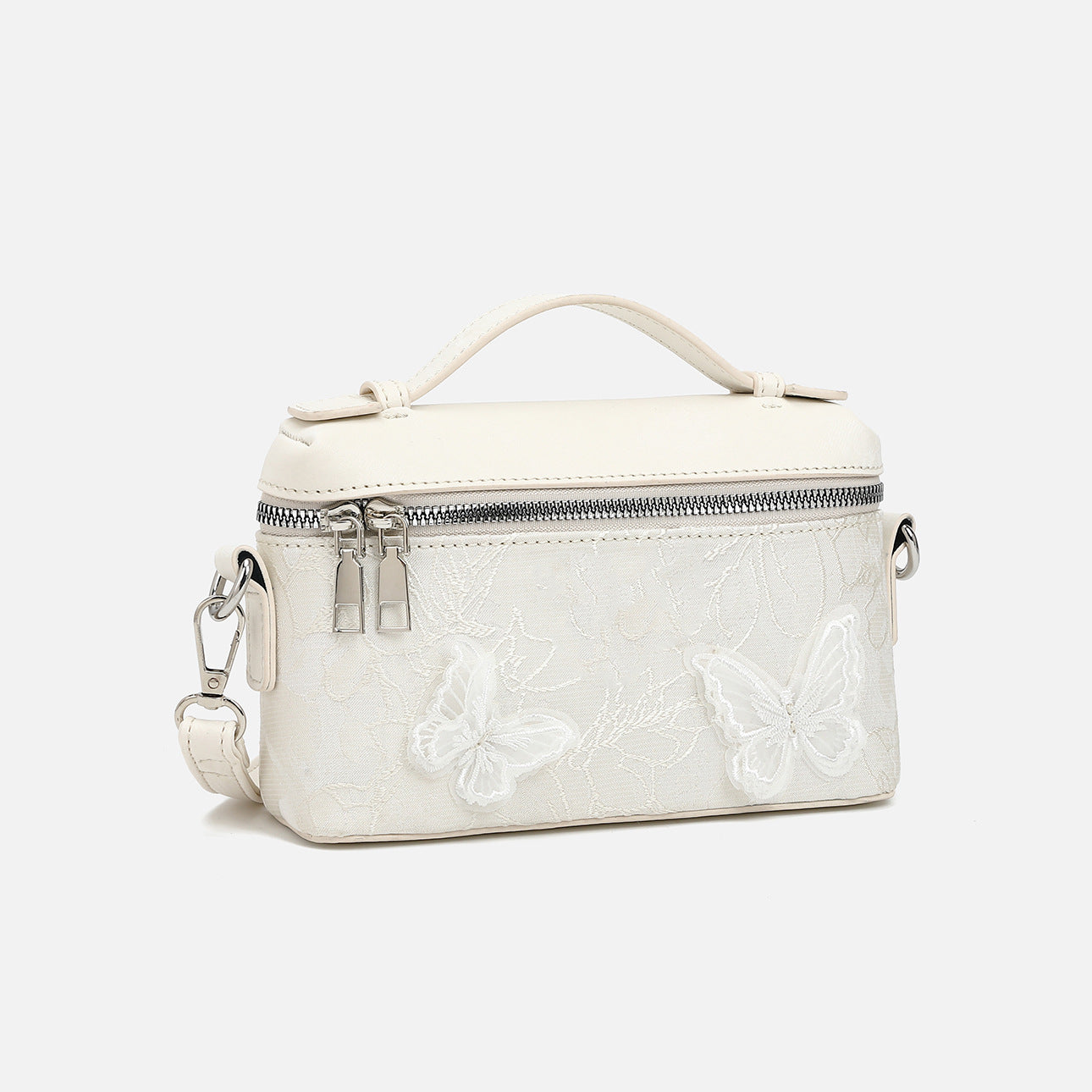 Premium texture three-dimensional butterfly portable box bag women's 2025 new fashion trend Korean version shoulder messenger bag