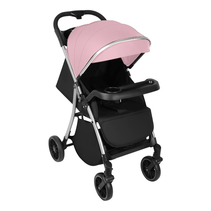 Baby stroller - reclining, multi-functional, one-button fold, two-way, lightweight, convertible rocking stroller